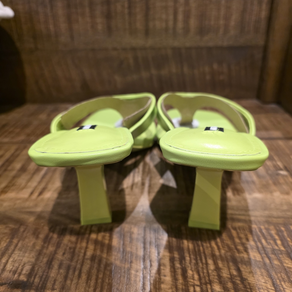 Nine West Nest Heeled Sandals in Neon Lime - Picture 6 of 8